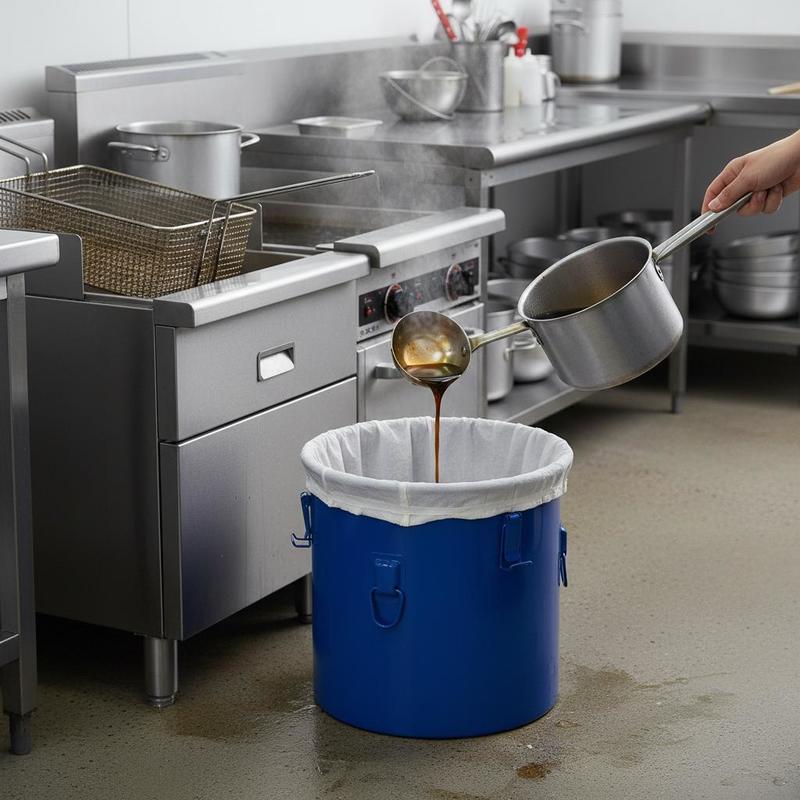 Commercial Kitchen Oil Disposal - ภาชนะกำจัดน้ำมันเหล็กคาร์บอน 10 แกลลอน สำหรับร้านอาหาร ครัวเชิงพาณิชย์ รถขายอาหาร