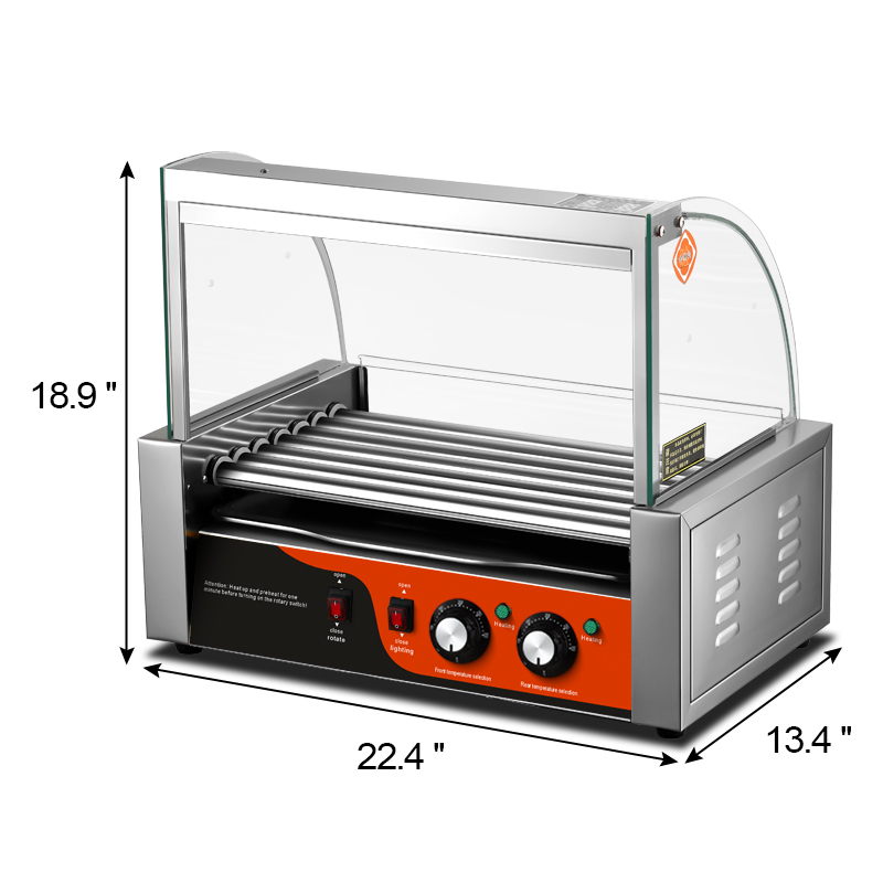 Commercial Kitchen And - เครื่องย่างไส้กรอกและฮอทดอกสแตนเลสเชิงพาณิชย์ 7 ลูกกลิ้ง สำหรับครัว