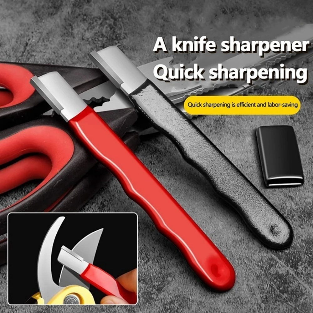 Commercial Kitchen Knives - เครื่องลับมีดโลหะแบบมืออาชีพ เครื่องลับกรรไกรแบบมือถือ หินลับสำหรับใบมีดทุกชนิด มีดครัว กรรไกร และกรรไกรตัดกิ่ง