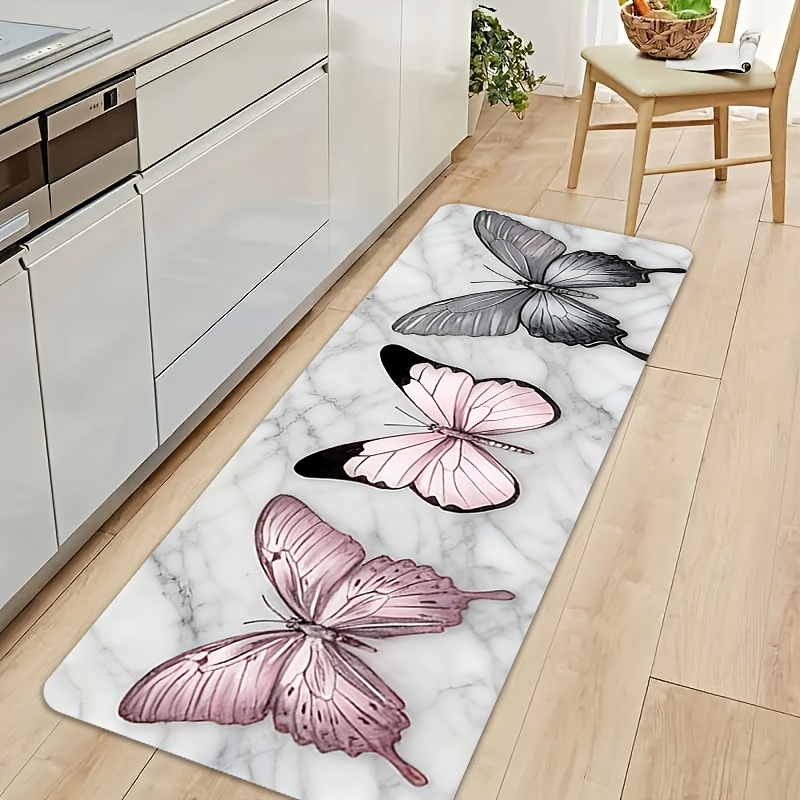 พรมปูพื้นยาวลายพิมพ์ผีเสื้อสีช - Commercial Kitchen Background บทวิจารณ์และราคา