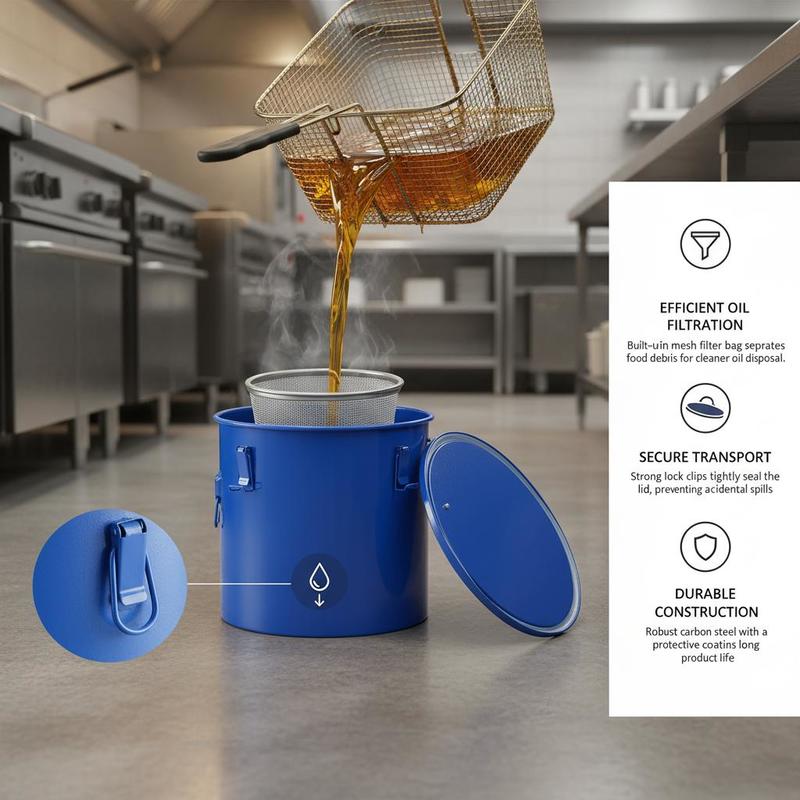 ภาชนะกำจัดน้ำมันเหล็กคาร์บอน 1 - Commercial Kitchen Oil Disposal บทวิจารณ์และราคา