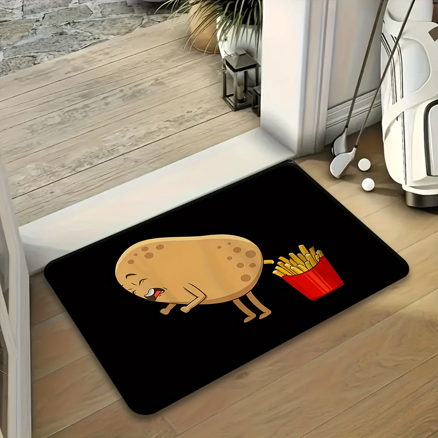 พรมเช็ดเท้าผ้าสักหลาดลายการ์ตู - Commercial Kitchen Background บทวิจารณ์และราคา