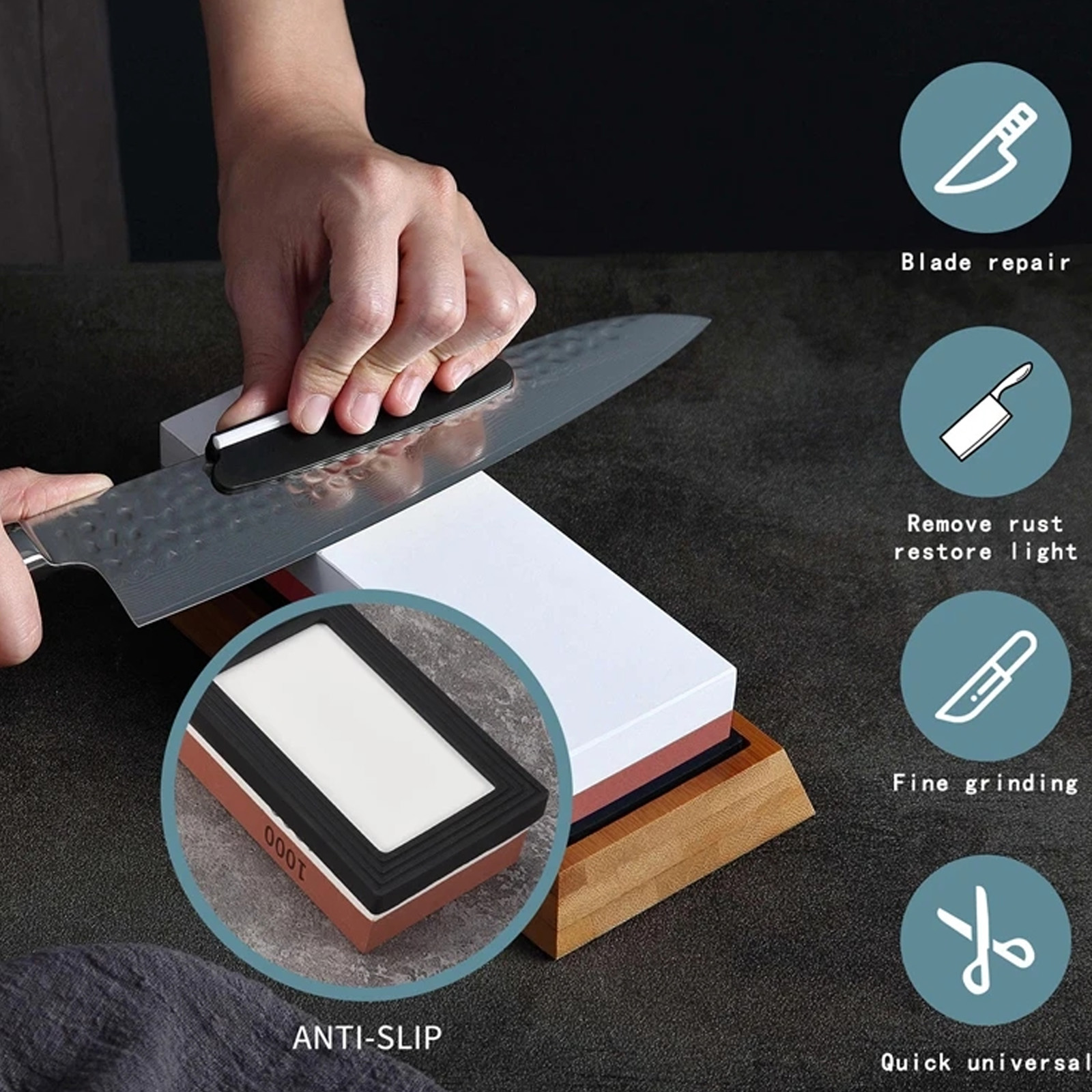 Whetstone Sharpening Stones มี - Commercial Kitchen Knives บทวิจารณ์และราคา