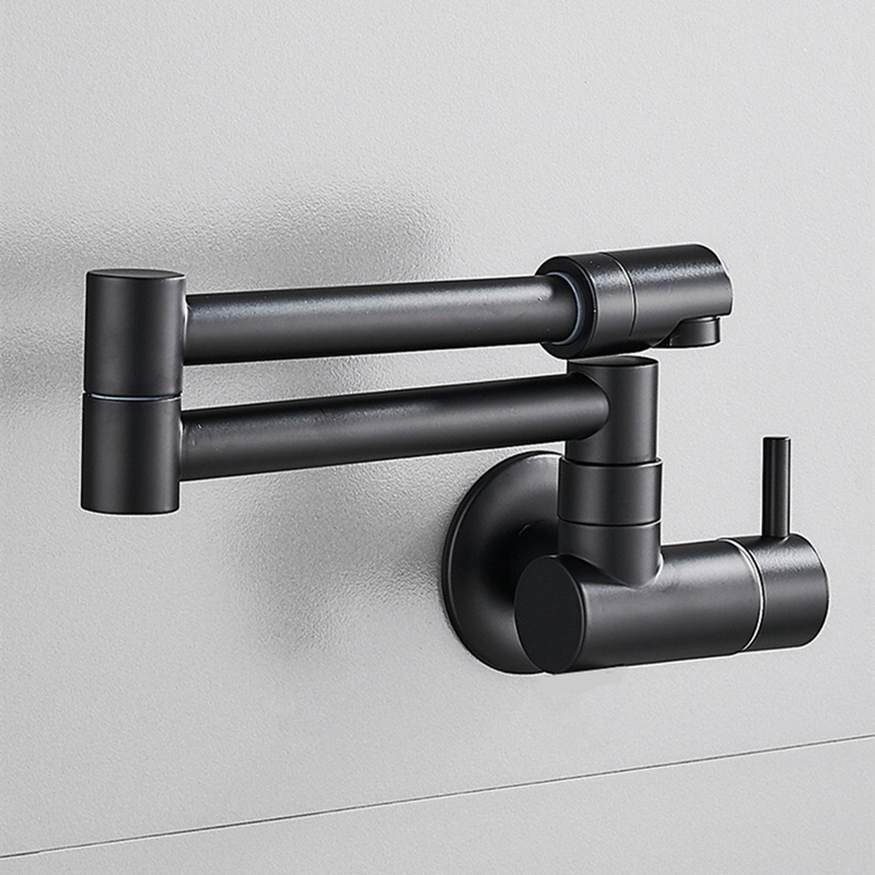 ก๊อกน้ำติดผนังสีเงินแบบพับได้  - Commercial Kitchen Walls บทวิจารณ์และราคา