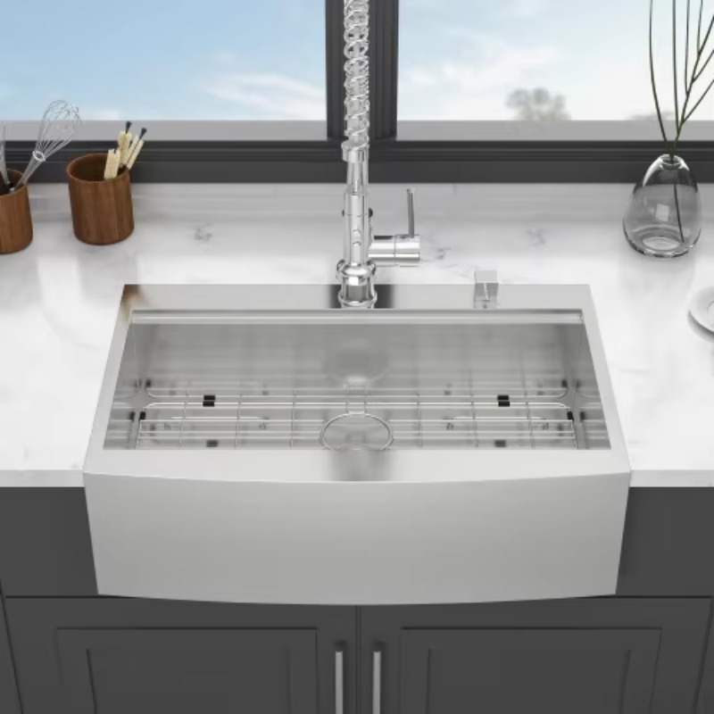อ่างล้างจานครัวแบบฟาร์มเฮาส์ขน - Commercial Kitchen And บทวิจารณ์และราคา