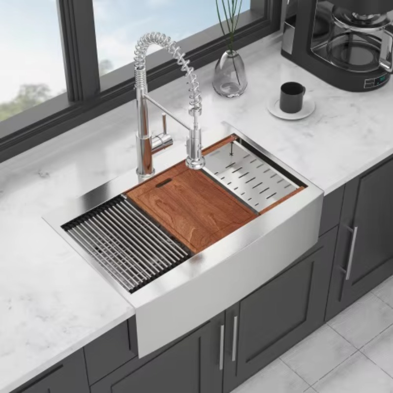 อ่างล้างจานครัวแบบฟาร์มเฮาส์ขน - Commercial Kitchen And บทวิจารณ์และราคา