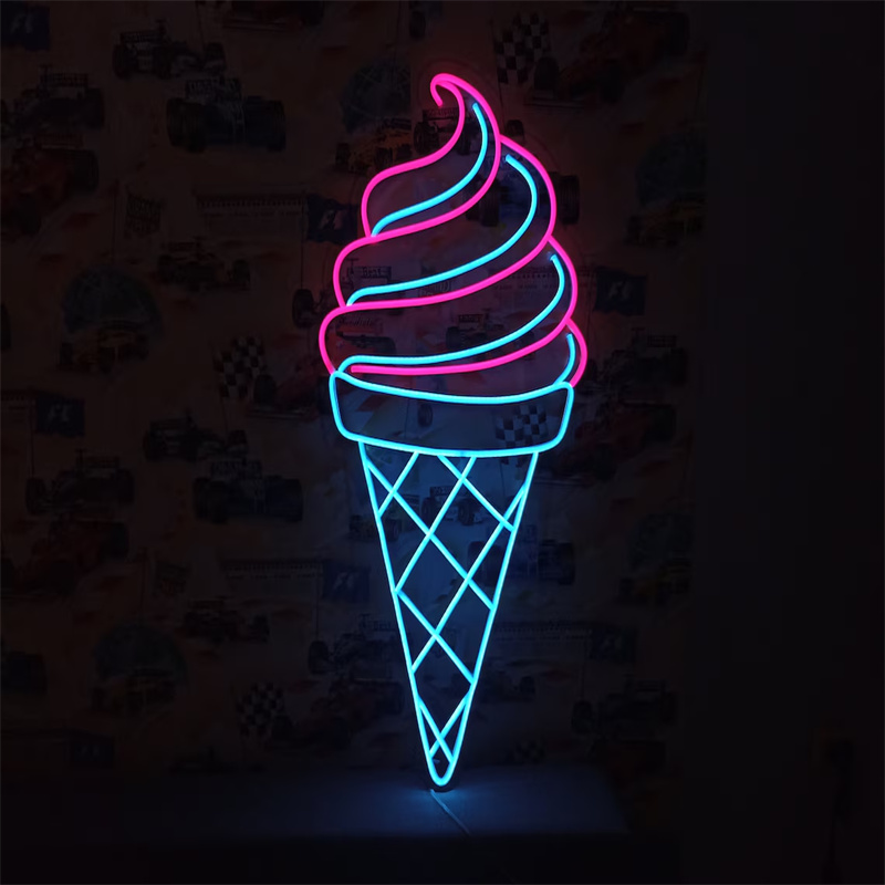 ไฟนีออน LED รูปไอศกรีม |   ของ - Commercial Kitchen Walls บทวิจารณ์และราคา