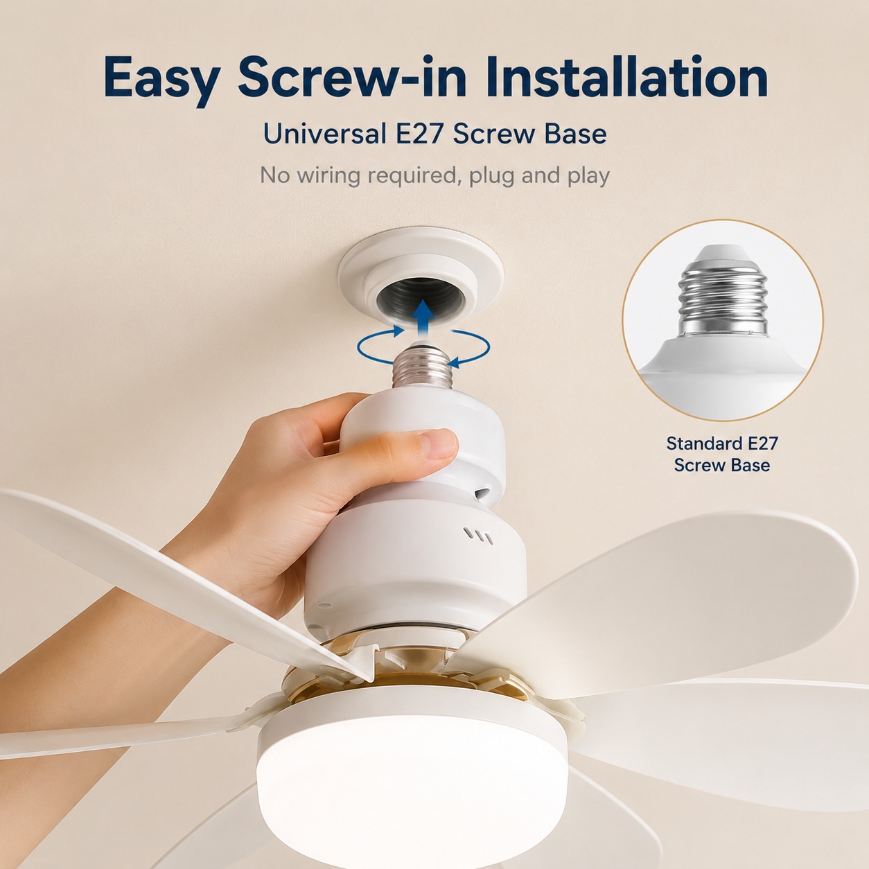 2026 ใหม่ E27 พัดลมเพดาน, 30W/ - Commercial Kitchen Lighting บทวิจารณ์และราคา