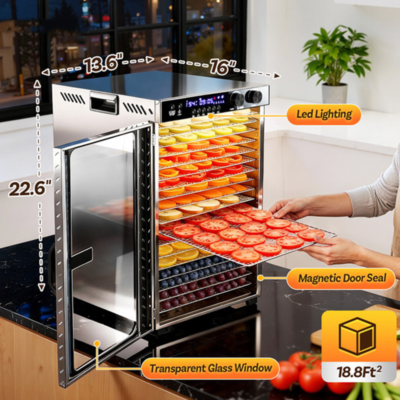 เครื่องอบแห้งอาหารแบบตั้งเวลา  - Commercial Food Dehydrator บทวิจารณ์และราคา