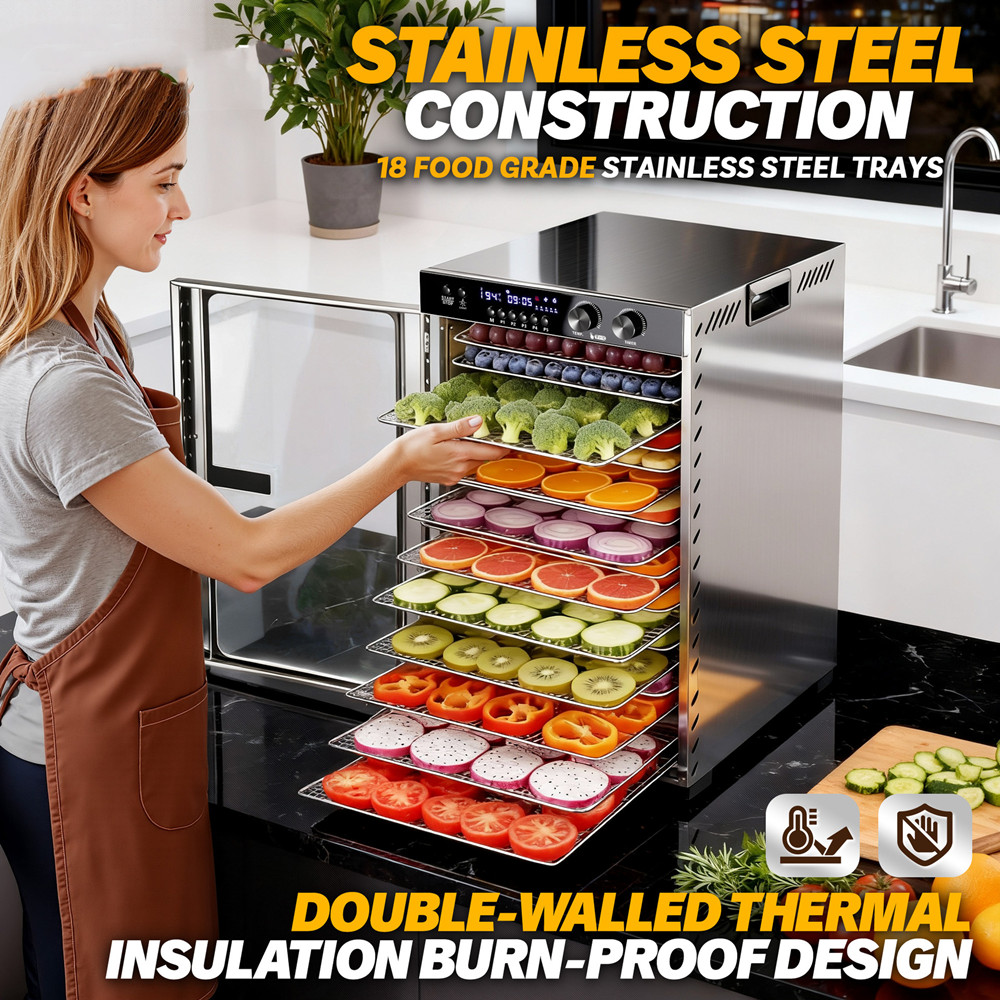 เครื่องอบแห้งอาหารแบบตั้งเวลา  - Commercial Food Dehydrator บทวิจารณ์และราคา