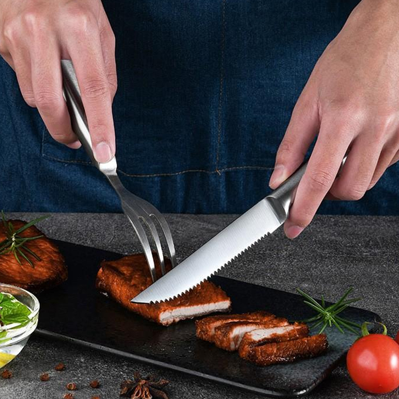 ชุดมีดสเต็กสแตนเลส 1/4/6/8 ชิ้ - Commercial Kitchen Knives บทวิจารณ์และราคา